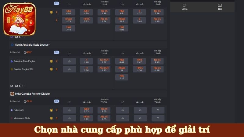 Chọn nhà cung cấp phù hợp để giải trí