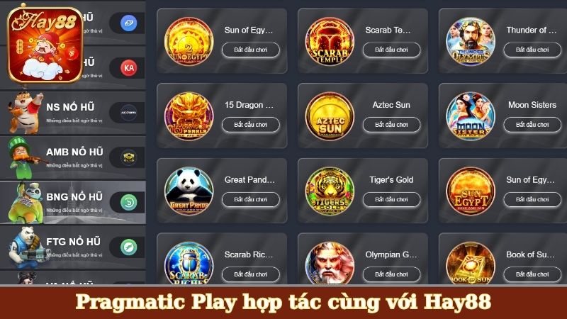 Pragmatic Play hợp tác cùng với Hay88